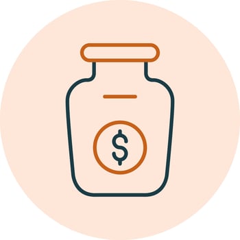 Money Jar Vector Icon