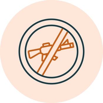 No Rifle Vector Icon