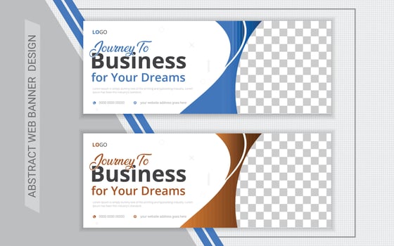 business company web banner design vector