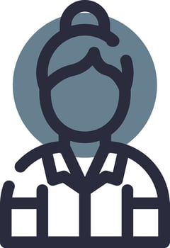 Female Teacher Creative Icon Design vector