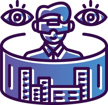 AR Real Estate Tours Vector Icon Design