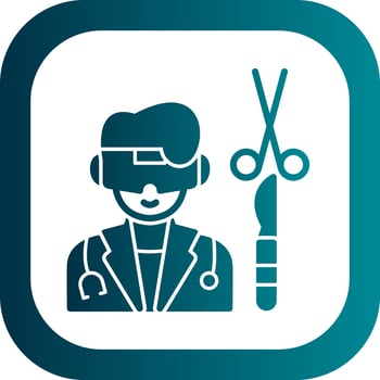 Virtual Reality Surgery Vector Icon Design