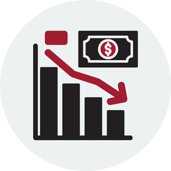 Down Graphic Vector Icon