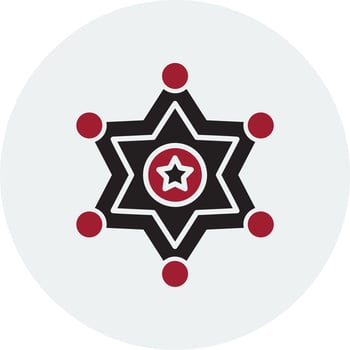 Sheriff Badge Vector Icon
