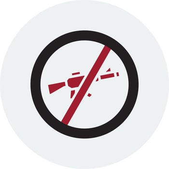 No Rifle Vector Icon