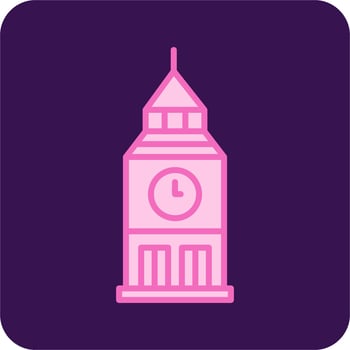 Clock Tower Vector Icon