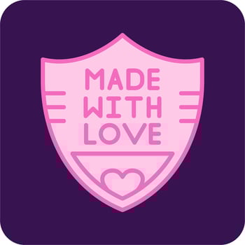 Made With Love Vector Icon