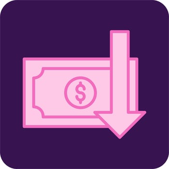 Money Loss Vector Icon