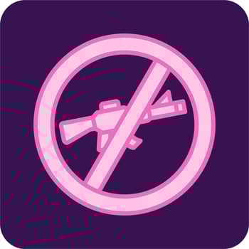 No Rifle Vector Icon
