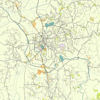 City map of Antananarivo Madagascar vector