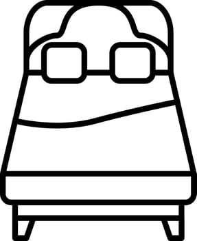 Queen Bed Vector Icon
