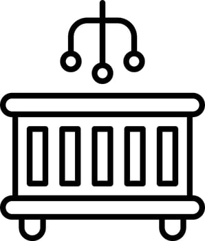 Baby Bed Vector Icon