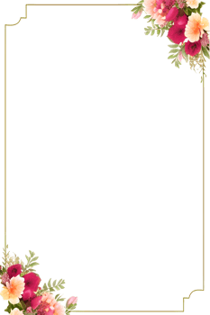 Invitation Flower Frame Border PNG Image Transparent Background Ai Generative