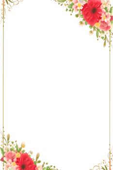 Invitation Flower Frame Border PNG Image Transparent Background Ai Generative