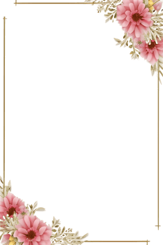 Invitation Flower Frame Border PNG Image Transparent Background Ai Generative