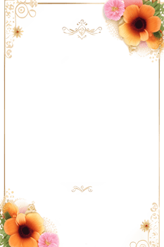 Invitation Flower Frame Border PNG Image Transparent Background Ai Generative