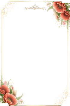 Invitation Flower Frame Border PNG Image Transparent Background Ai Generative