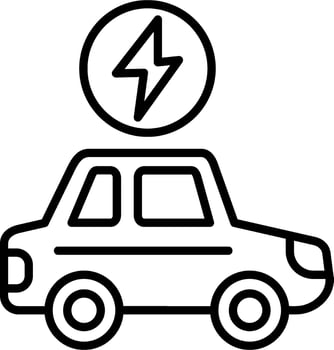 Electric Car Vector Icon