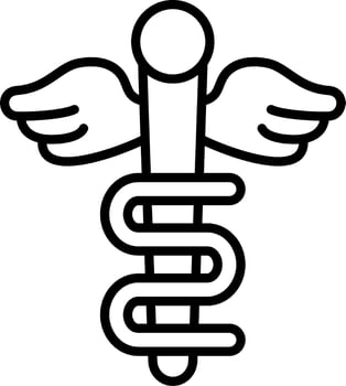Rod Of Asclepius Vector Icon