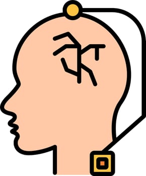 Deep Brain Stimulation Vector Icon
