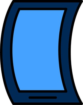 Flexible Mobile Phone Vector Icon