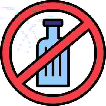 No Alcohol Vector Icon