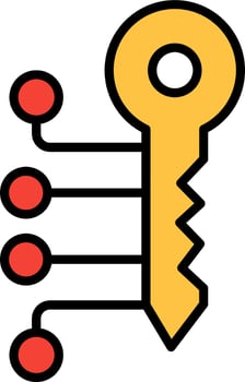 Digital Key Vector Icon