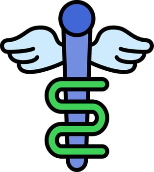 Rod Of Asclepius Vector Icon