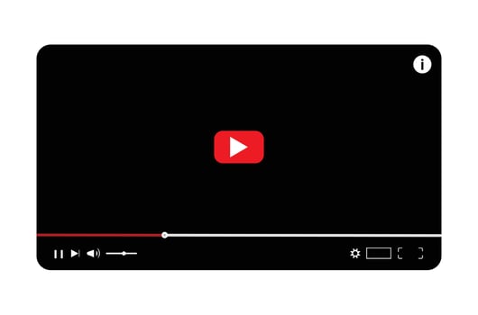 Modern  video player design template for web and mobile apps. Vector illustration