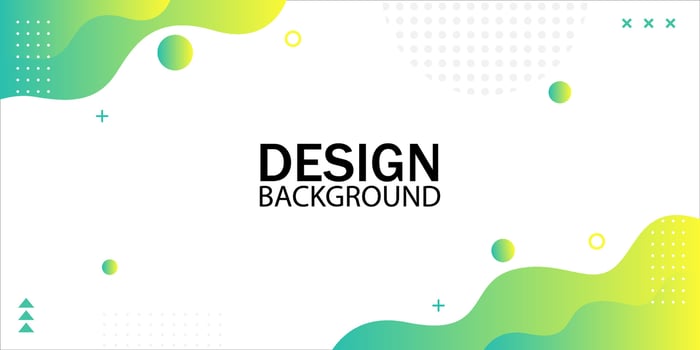abstract design background with yellow and green colors vector