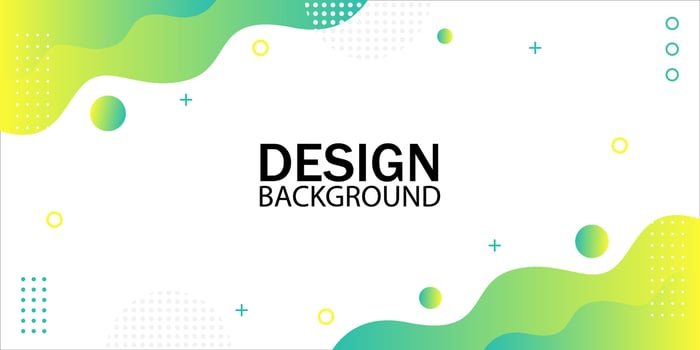 abstract design background with yellow and green colors vector