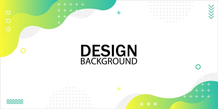 abstract design background with yellow and green colors vector