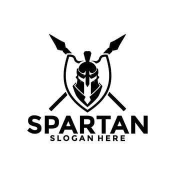 Spartan logo vector, Spartan helmet logo vector illustration design template