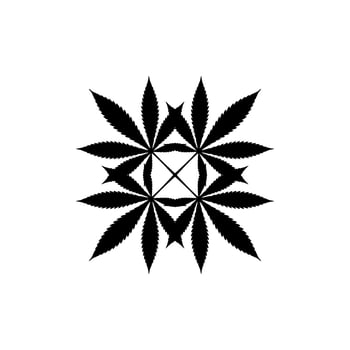 Marijuana Silhouette Composition, can use for Decoration, Ornate, Wallpaper, Cover, Art Illustration, Textile, Fabric, Fashion, or Graphic Design Element. Vector Illustration