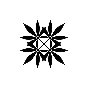 Marijuana Silhouette Composition, can use for Decoration, Ornate, Wallpaper, Cover, Art Illustration, Textile, Fabric, Fashion, or Graphic Design Element. Vector Illustration