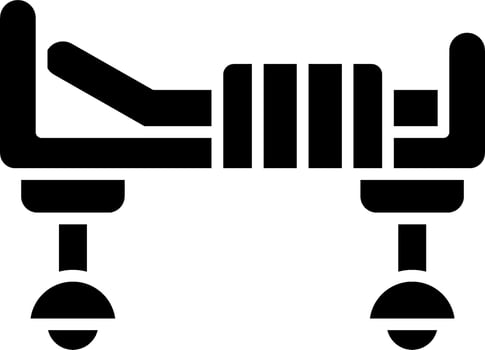 Hospital Bed Vector Icon