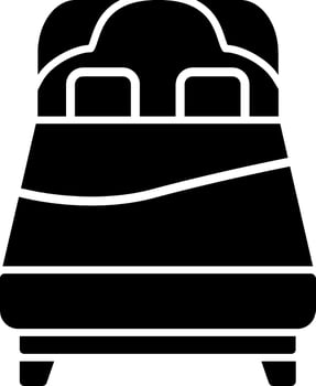 Queen Bed Vector Icon