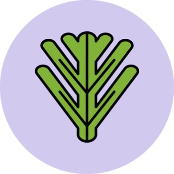 Philodendron Xanadu Vector Icon
