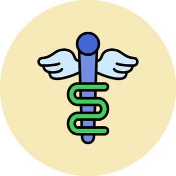 Rod Of Asclepius Vector Icon