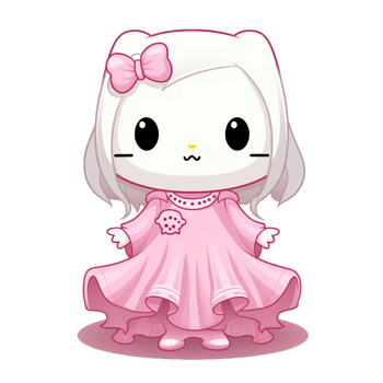Halloween Spooky Hello Kitty. AI Generated. png