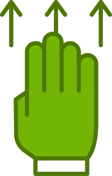 Swipe Up Vector Icon
