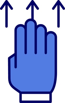 Swipe Up Vector Icon