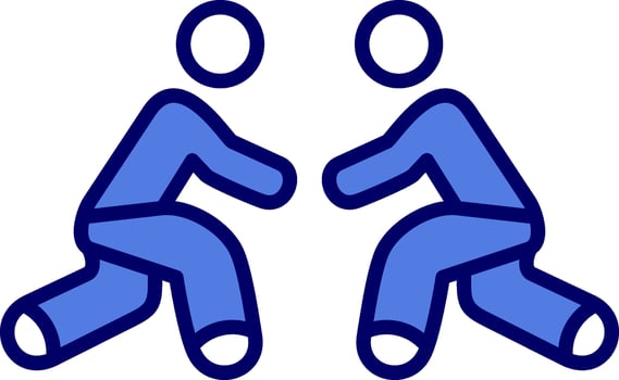 Wrestling Vector Icon