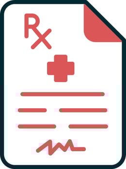 Medical Prescription Vector Icon