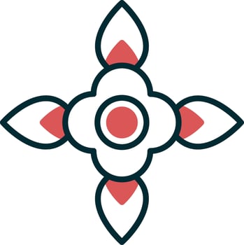 Blood Flower Vector Icon