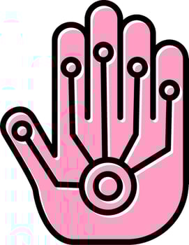Wired Gloves Vector Icon
