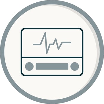 Electrocardiogram Vector Icon
