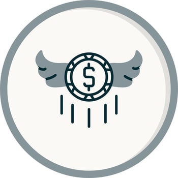 Flying Money Vector Icon
