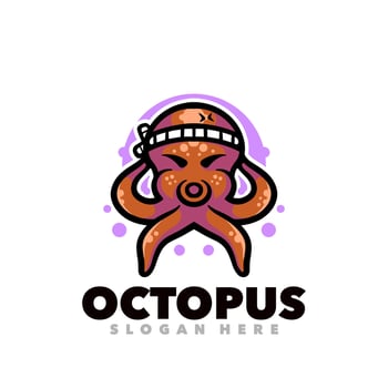 Octopus mascot takoyaki design vector