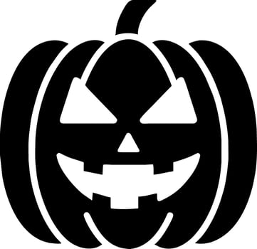 halloween pumpkin icon isolated on white background vector
